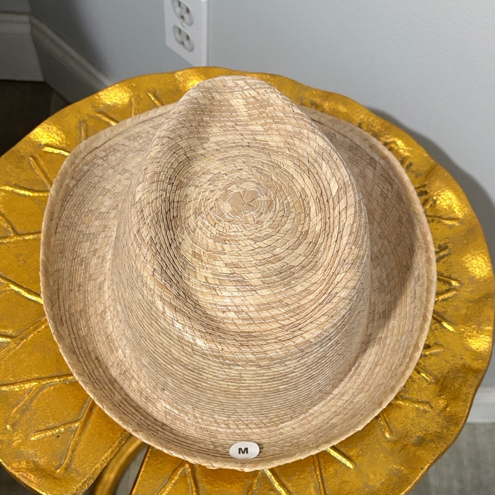 Tan Straw Fedora Hat